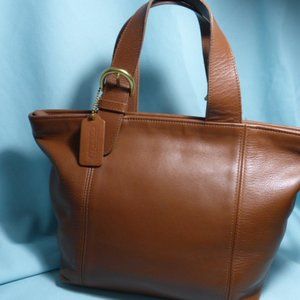 COACH Waverly SoHo Tan Brown Leather Tote Bag 4133